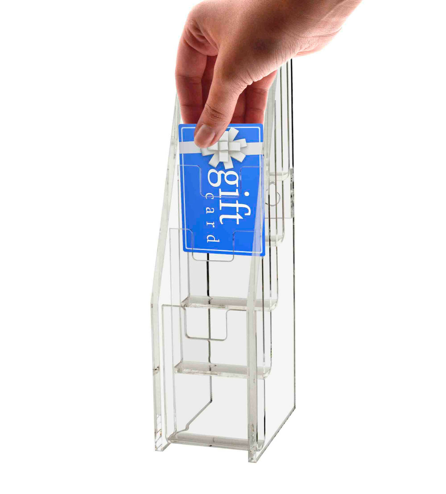 5-Tier Clear Acrylic Business Card Holder – Set of 12  -image