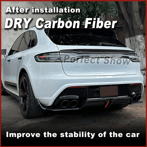 Difusor trasero de carbono DRY difusor alerón trasero para Porsche Macan 90B 22-23 - Imagen 2 de 13