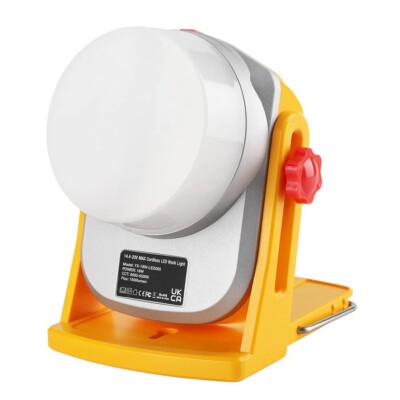 LED Arbeitsleuchte kabellos 6500k Rundumleuchte 18W für Dewalt Akku