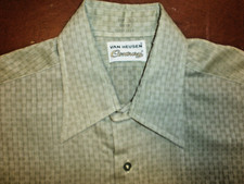 vtg DACRON VAN HEUSEN CENTURY SHIRT Longsleeve Button Geometric Mod 60s 70s