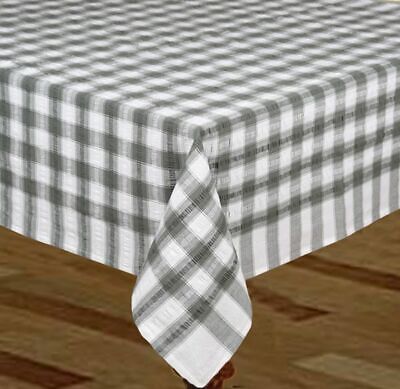 A Small Grey Seersucker Tablecloths 36” x 36” Square 100/% Cotton Best Quality