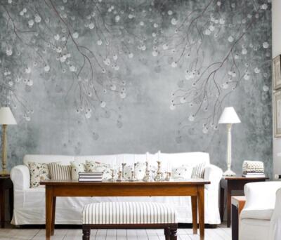 3D Gray Branches ZHUA7204 Wallpaper Wall Murals Removable Self-adhesive Amy