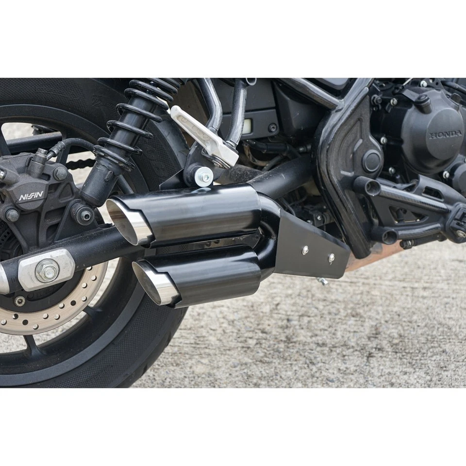 DUAL EXHAUST SYSTEM STAINLESS MUFFLER PIPE FIT HONDA REBEL CMX 300 500 2017-2024 Foto 4 de 4