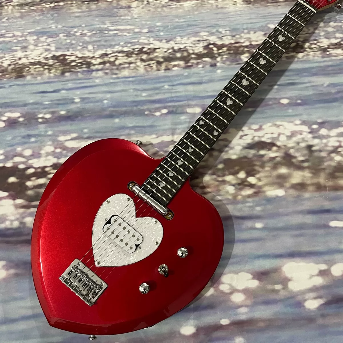Red Daisy Rock Heartbreak Guitar Basswood Body Chrome Red Daisy Rock Heartbreak Guitar Basswood Body Chrome