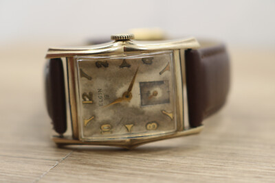 Vintage ELGIN 10kt Gold Filled 19j Mechanical Wind Unisex  display picture 3
