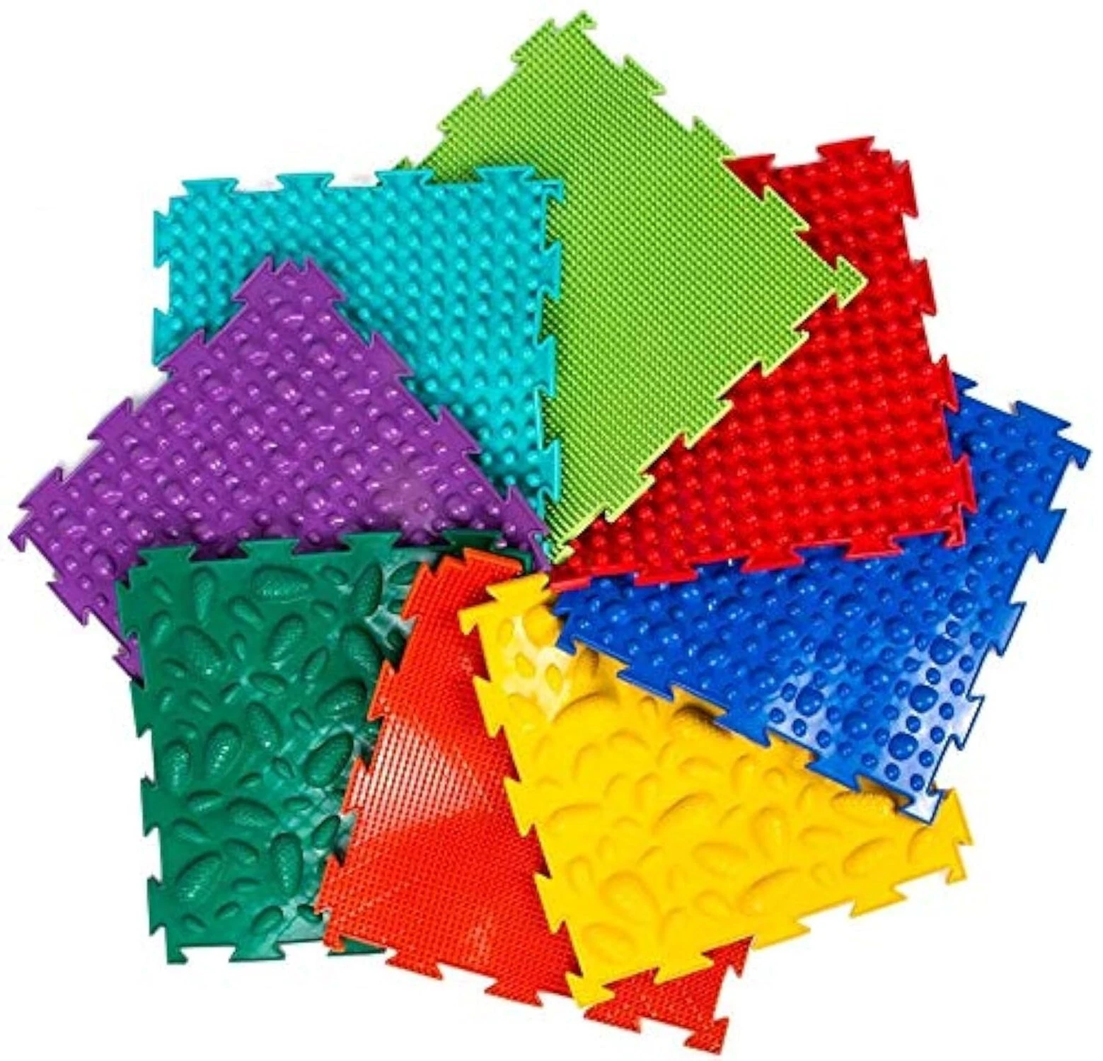 Sensory Mat Module Set of Massage Game Mats for Kids Orthopedic Massage Puzzl...