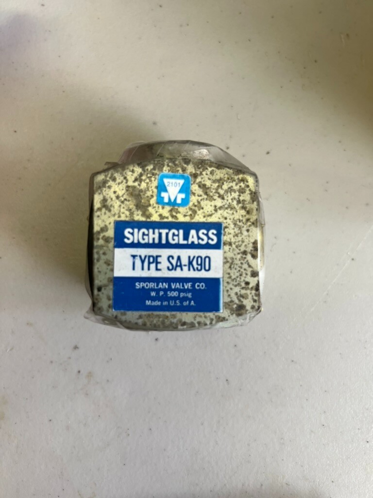 Sporlan SA-K90 Liquid LEVEL Sight Glass 2101 WP 500 PSIG 3/4SW 108352 Parker