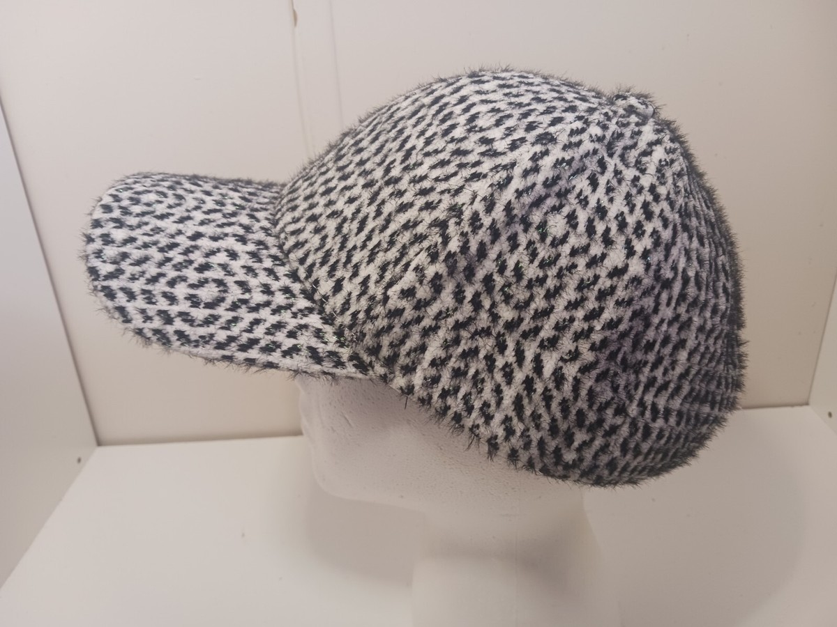 Anthropologie Textured Baseball Cap - black & white Unisex Houndstooth Baseball Cap Hats Black Fashion Trucker  main image 2