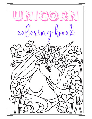 Printable Coloring Book Girls Unicorn 28 Pages Creative Activity Book ...