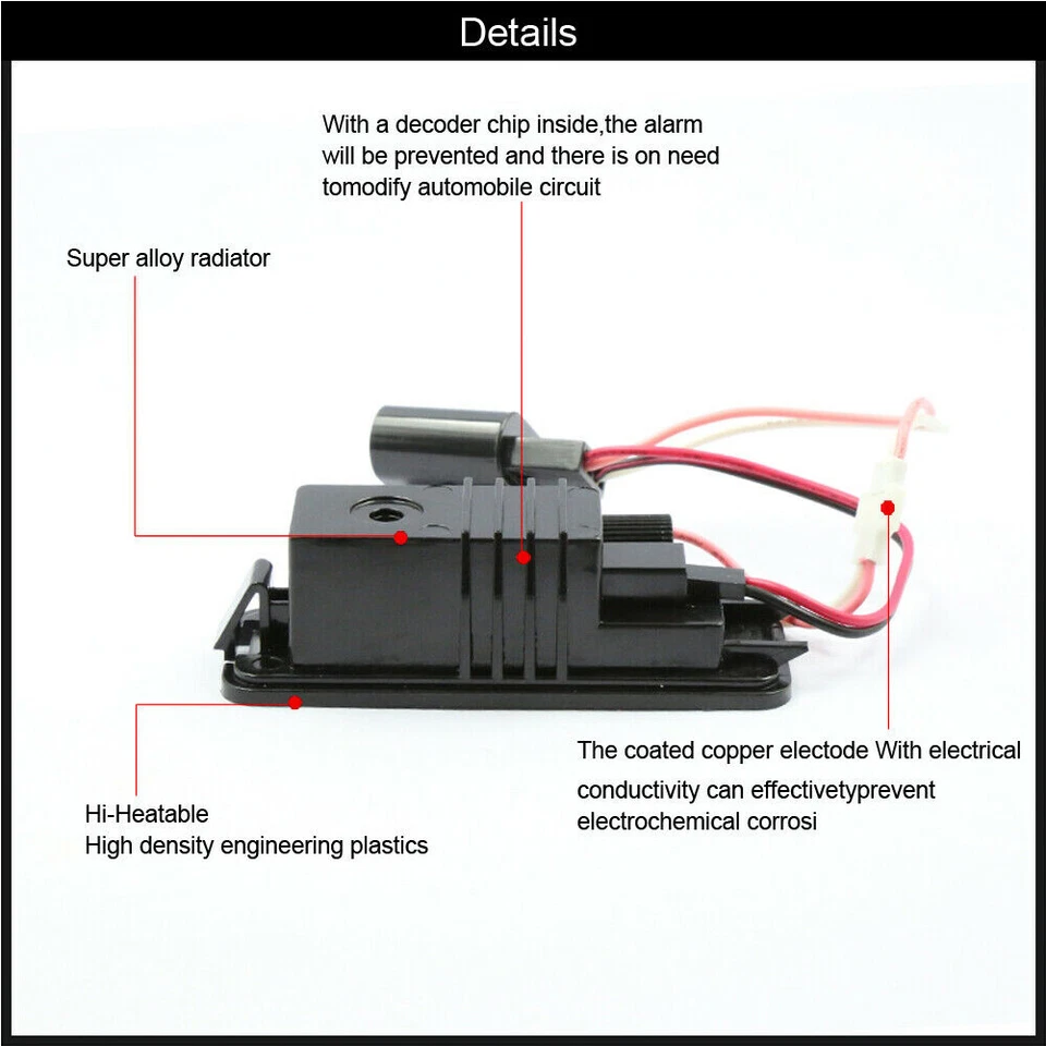 Luces de matrícula LED blancas CAN-bus para VW GTi Golf Beetle, Porsche 911 Macan Foto 4 de 4