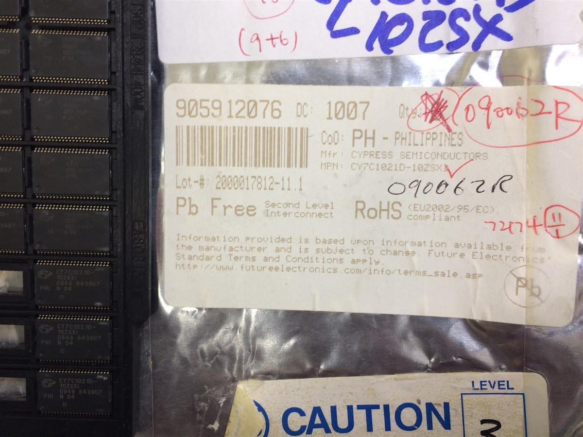 CY7C1021D-10ZSXI CYPRESS C SRAM 1MBIT PARALLEL 44TSOP II