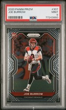 2020 Panini Prizm - Joe Burrow #307 Rookie Card PSA 9. rookie card picture