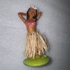 Hawaiian Hula Doll Wobbles On Springs GIRL 5 1/2 In
