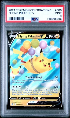 2021 POKEMON CELEBRATIONS #006 FLYING PIKACHU V PSA 9