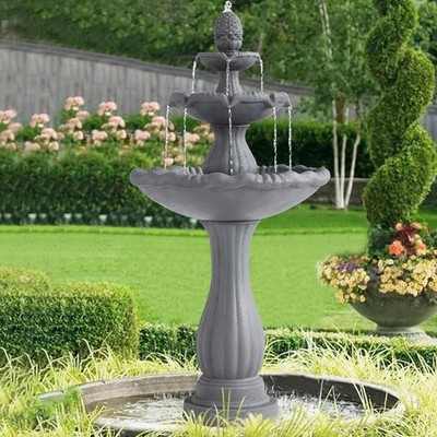 47.4'' Italian Outdoor Garden Water Fountain Large Waterfall Fountain Yard