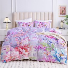 Floral Duvet Cover King Size, Premium Double Brushed Microfiber Duvet Cover S...