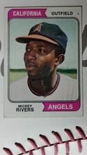 Topps 1974 Base Set Mickey Rivers #76 California Angels Baseball Card