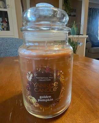 Yankee Candle Golden Pumpkin Original Large Scented Candle 22 oz Sweet & Spicy
