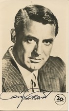 Cary GRANT Signed 20th Century Fox Postcard Photograph