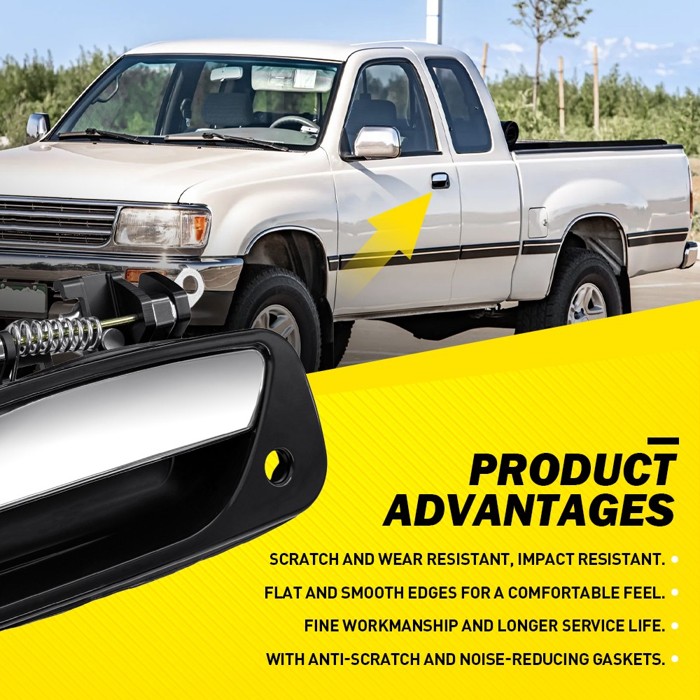 Front Left+Right Side Exterior Door Handle For Toyota T100 1993-1998 Chrome2-10x