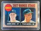 2017 Topps Heritage Yankees Rookie Stars Aaron Judge Tyler Austin RC #/999 #214