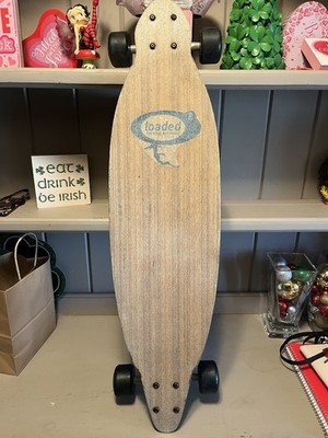 Vintage Loaded Longboards Pintail Flex 2 Carving Systems Bamboo Longboard 34.5 