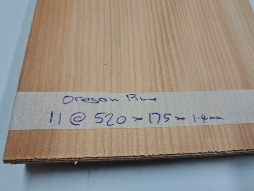 Pine Wood Veneer - CONSTRUCTIONAL - 11 NATURAL WOOD SHEETS - 520 x 175 x 1.4mm - Picture 5 of 5