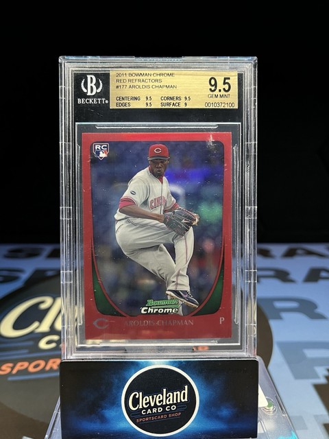 2011 Topps #177 Aroldis Chapman Chrome RC /5 BGS 9.5