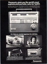 1980 Panasonic RF-9000 Command Series Portable Radio Vintage Print Ad Wall Art