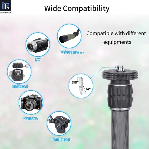 ER222C Universal Carbon Fiber Tripod Center Column Extension Pole 22.2mm DSLR - Picture 3 of 7