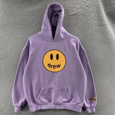 Drew House Hoodie Mens Large Mascot Smile Face Pullover Sweatshirt Justin