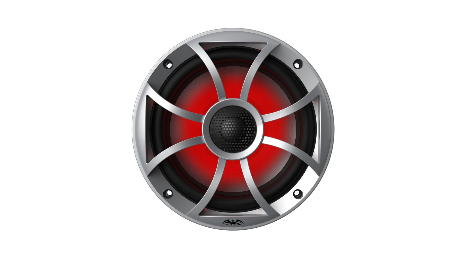 Wet Sounds RECON6-S-RGB LED 6.5" 60 Watt RMS Speakers Silver XS Grilles Pair