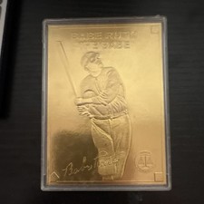 The Franchise Babe Ruth The Babe Gold Embossed Baseball Card 