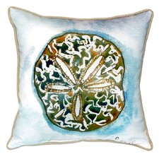 Betsy Drake Betsy's Sand Dollar Extra Large 22 X 22 Indoor Outdoor White Pillow