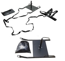 Power Speed Sled w/Harness Weighted Drag Sport Football Training Sled Padded ...