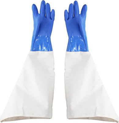 23.6'' Canvas Rubber Sandblasting Sand Blaster Protection Gloves for Sandblast Ca