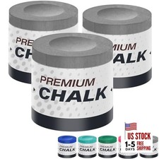 3 Pcs Pool Chalk Billiards Cue Stick Premium Chalk Pure Cube Gray-Pack of 3