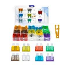 150PC Auto Car Boat Truck Standard Blade Fuse Assortment 5A 7.5A 10A-35A ATO ATC