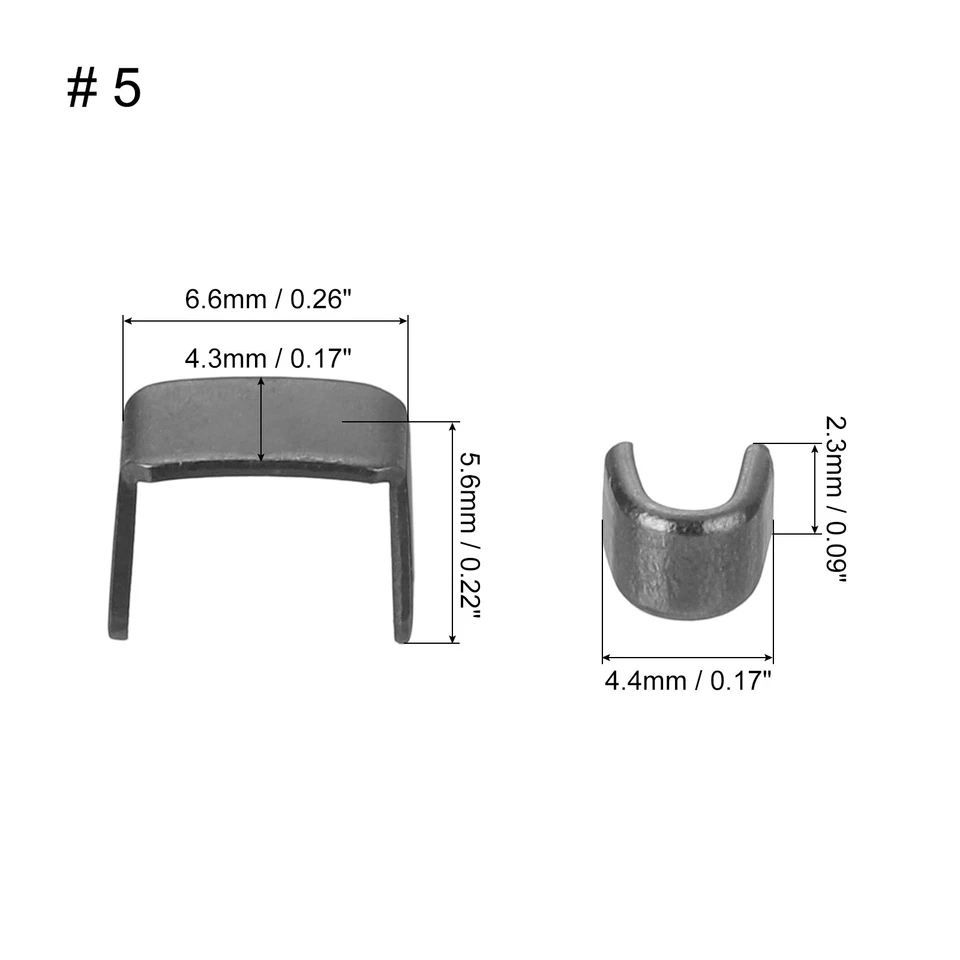 Kit de retenedores deslizantes con cremallera #5 20 piezas topes inferiores y 40 piezas topes superiores negros Foto 2 de 4