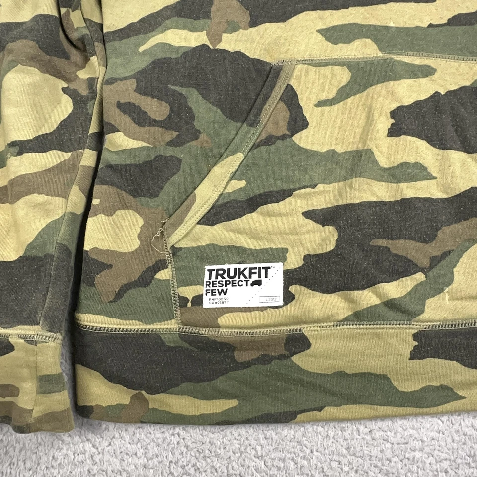 TRUKFIT Sudadera con Capucha Para Hombres Grande Verde Camuflaje Pullover Patinador Sudadera Ropa de Calle Foto 3 de 4