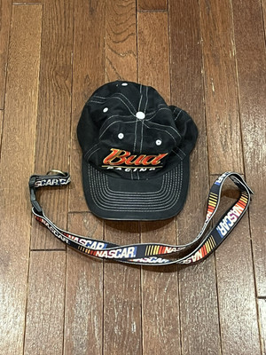 BUD Racing Baseball Cap Hat & NASCAR Neck Keychain - Calling All Race Fans!!