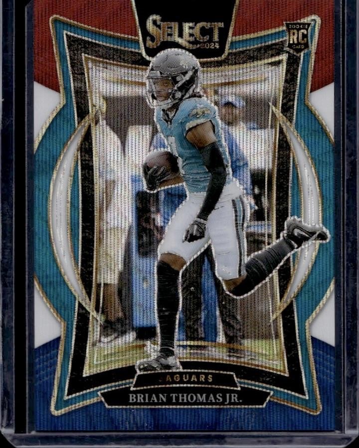 2024 Panini Select #91 Brian Thomas Jr. Tri-Color Prizm #/299
