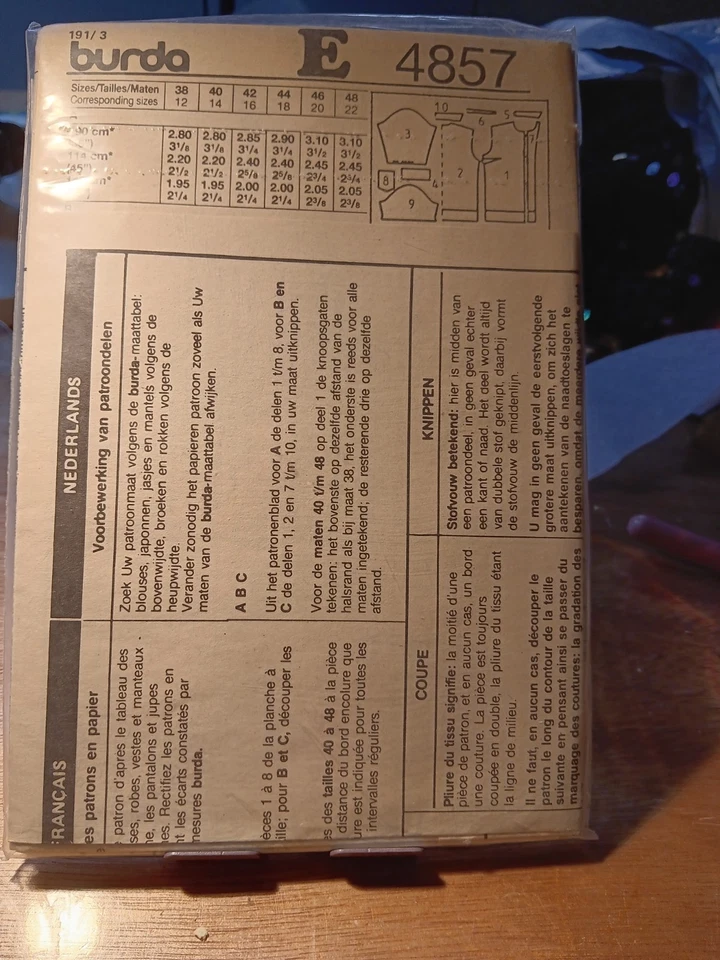 Burda Pattern 4857 Sizes 12 - 22 Oversized Blouse - Image 2 of 2