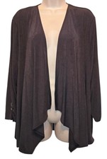 Travelers by Chico's Gray Stretchy Slinky Open Jacket Size 4 20/22, XXL NWT 
