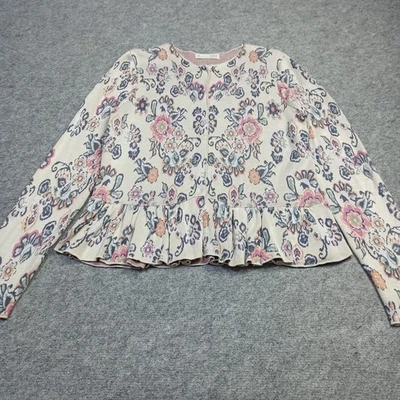 Odd Molly Femme Cardigan À Boutons Taille 2 - M Beige Viscose Tricot Floral - Photo 1/4