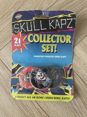 Z Capz Skull Capz Pogs & Slammer Starter Set / Neu Sealed 90 s Vintage