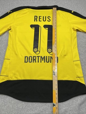 PUMA ドルトムント REUS 11 長袖ユニフォーム L Puma EVONIK BVB Marco Reus Dortmund Soccer Jersey Size Small