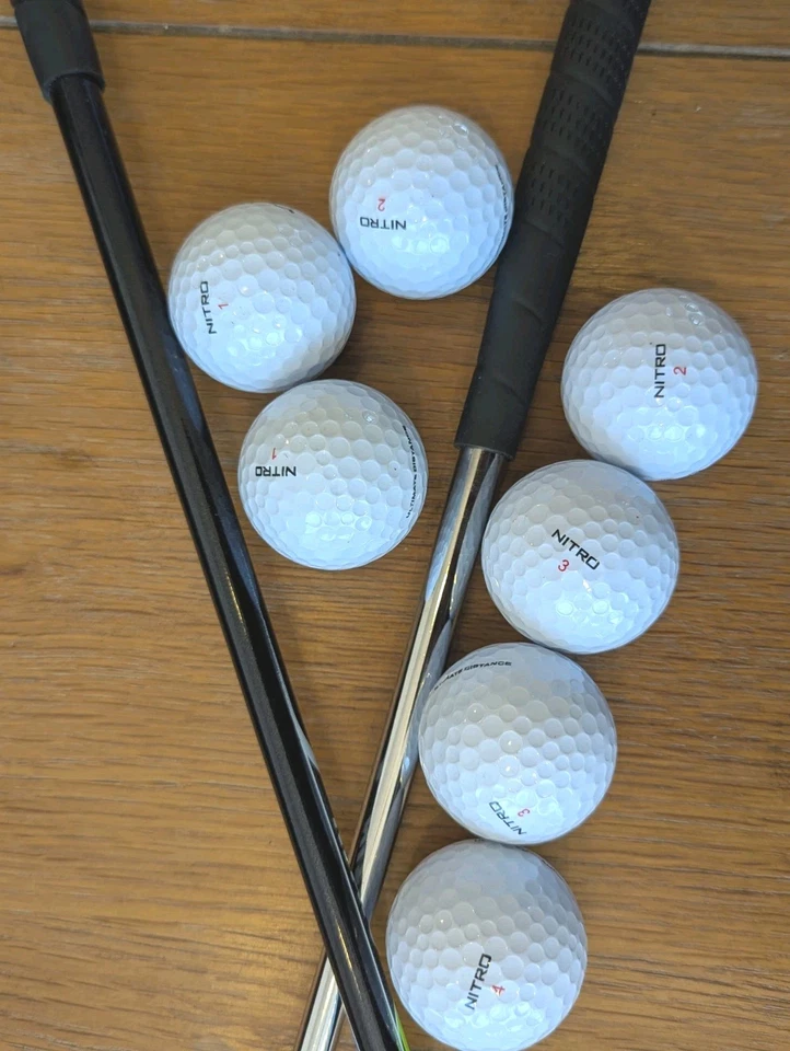 Сумка и клюшки для гольфа Nitro Crossfire JR FLEX, мячи и т. д. набор из 11 предметов бывшие в употреблении  - Изображение 3 из 4