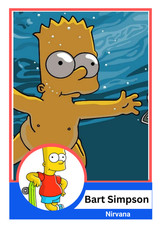 Tarjeta Bart Simpson diseñada a medida - Tarjeta coleccionable de parodia/novedad