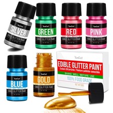 Essbarer Glitzer Set 6 Farben Metallic Flüssig Backen Torten Dekor